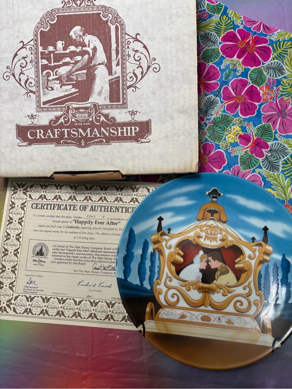 Limited Edition!  Collectible Edwin’s Knowles China Cinderella plates set